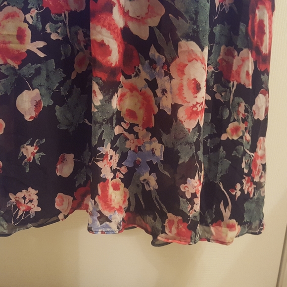 Boho Floral Print Strapless Dress. Sz. 10. - Picture 8 of 14